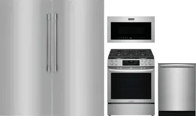 5 Piece Package Includes Refrigerator, Freezer, Range, Microwave And Dishwasher