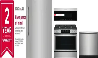 5 Piece Package Includes Refrigerator, Freezer, Range, Microwave And Dishwasher