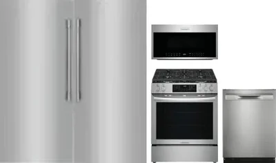 5 Piece Package Includes Refrigerator, Freezer, Range, Microwave And Dishwasher
