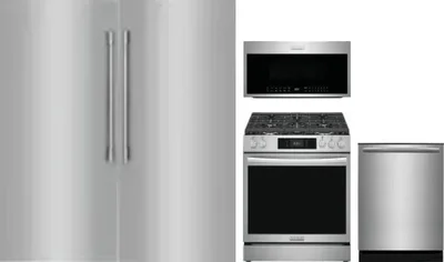 5 Piece Package Includes Refrigerator, Freezer, Range, Microwave And Dishwasher