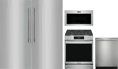 5 Piece Package Includes Refrigerator, Freezer, Range, Microwave And Dishwasher