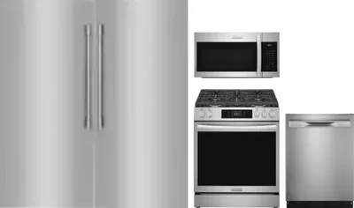 5 Piece Package Includes Refrigerator, Freezer, Range, Microwave And Dishwasher