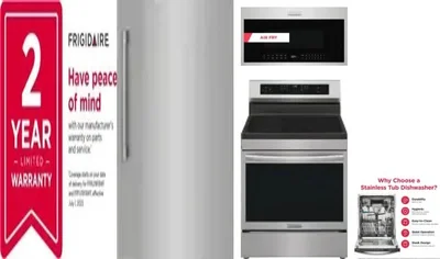 5 Piece Package Includes Refrigerator, Freezer, Range, Microwave And Dishwasher