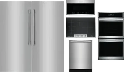6 Piece Package Includes Refrigerator, Freezer, Cooktop, Wall Oven, Microwave And Dishwasher