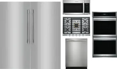 6 Piece Package Includes Refrigerator, Freezer, Cooktop, Wall Oven, Microwave And Dishwasher