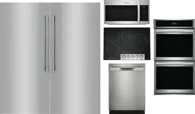 6 Piece Package Includes Refrigerator, Freezer, Cooktop, Wall Oven, Microwave And Dishwasher