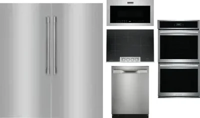 6 Piece Package Includes Refrigerator, Freezer, Cooktop, Wall Oven, Microwave And Dishwasher