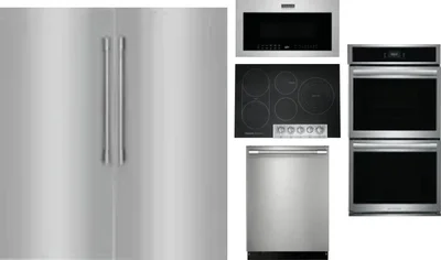 6 Piece Package Includes Refrigerator, Freezer, Cooktop, Wall Oven, Microwave And Dishwasher