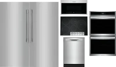6 Piece Package Includes Refrigerator, Freezer, Cooktop, Wall Oven, Microwave And Dishwasher