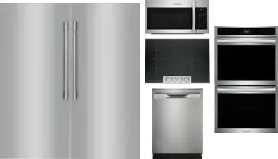 6 Piece Package Includes Refrigerator, Freezer, Cooktop, Wall Oven, Microwave And Dishwasher