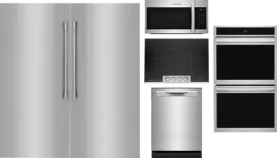 6 Piece Package Includes Refrigerator, Freezer, Cooktop, Wall Oven, Microwave And Dishwasher