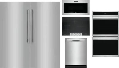 6 Piece Package Includes Refrigerator, Freezer, Cooktop, Wall Oven, Microwave And Dishwasher