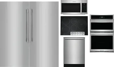 6 Piece Package Includes Refrigerator, Freezer, Cooktop, Wall Oven, Microwave And Dishwasher