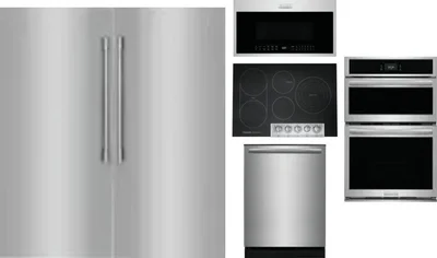 6 Piece Package Includes Refrigerator, Freezer, Cooktop, Wall Oven, Microwave And Dishwasher