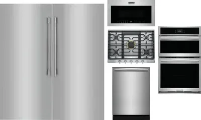 6 Piece Package Includes Refrigerator, Freezer, Cooktop, Wall Oven, Microwave And Dishwasher