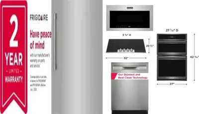 6 Piece Package Includes Refrigerator, Freezer, Cooktop, Wall Oven, Microwave And Dishwasher
