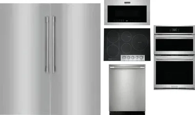 6 Piece Package Includes Refrigerator, Freezer, Cooktop, Wall Oven, Microwave And Dishwasher