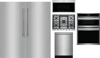6 Piece Package Includes Refrigerator, Freezer, Cooktop, Wall Oven, Microwave And Dishwasher