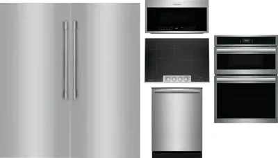 6 Piece Package Includes Refrigerator, Freezer, Cooktop, Wall Oven, Microwave And Dishwasher