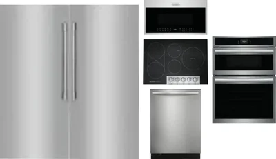 6 Piece Package Includes Refrigerator, Freezer, Cooktop, Wall Oven, Microwave And Dishwasher