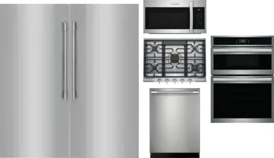 6 Piece Package Includes Refrigerator, Freezer, Cooktop, Wall Oven, Microwave And Dishwasher