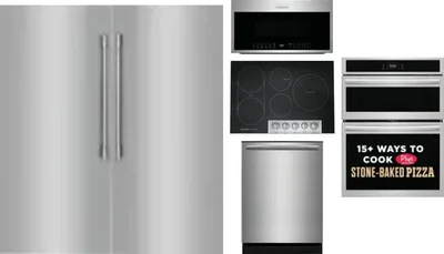 6 Piece Package Includes Refrigerator, Freezer, Cooktop, Wall Oven, Microwave And Dishwasher