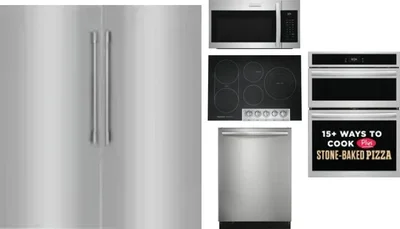 6 Piece Package Includes Refrigerator, Freezer, Cooktop, Wall Oven, Microwave And Dishwasher