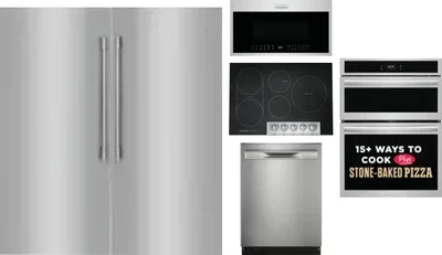 6 Piece Package Includes Refrigerator, Freezer, Cooktop, Wall Oven, Microwave And Dishwasher