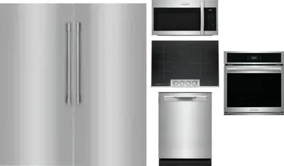 6 Piece Package Includes Refrigerator, Freezer, Cooktop, Wall Oven, Microwave And Dishwasher