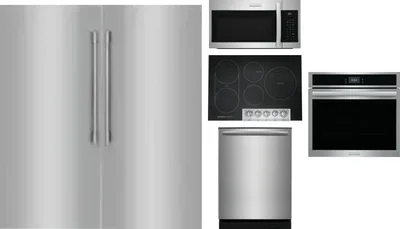 6 Piece Package Includes Refrigerator, Freezer, Cooktop, Wall Oven, Microwave And Dishwasher