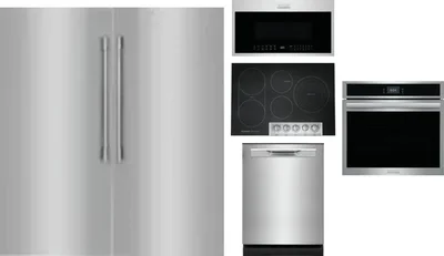 6 Piece Package Includes Refrigerator, Freezer, Cooktop, Wall Oven, Microwave And Dishwasher