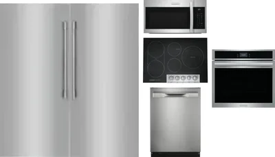 6 Piece Package Includes Refrigerator, Freezer, Cooktop, Wall Oven, Microwave And Dishwasher