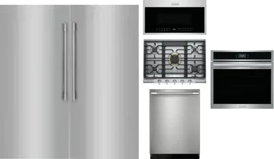 6 Piece Package Includes Refrigerator, Freezer, Cooktop, Wall Oven, Microwave And Dishwasher