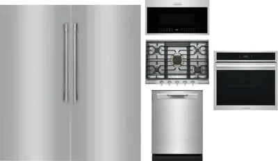 6 Piece Package Includes Refrigerator, Freezer, Cooktop, Wall Oven, Microwave And Dishwasher