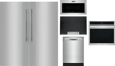 6 Piece Package Includes Refrigerator, Freezer, Cooktop, Wall Oven, Microwave And Dishwasher
