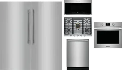6 Piece Package Includes Refrigerator, Freezer, Cooktop, Wall Oven, Microwave And Dishwasher