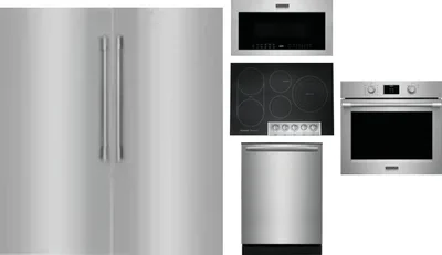 6 Piece Package Includes Refrigerator, Freezer, Cooktop, Wall Oven, Microwave And Dishwasher
