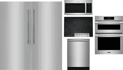 6 Piece Package Includes Refrigerator, Freezer, Cooktop, Wall Oven, Microwave And Dishwasher