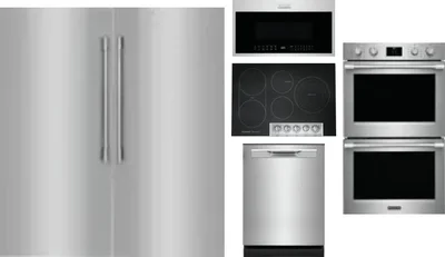 6 Piece Package Includes Refrigerator, Freezer, Cooktop, Wall Oven, Microwave And Dishwasher