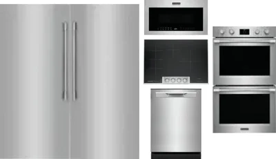 6 Piece Package Includes Refrigerator, Freezer, Cooktop, Wall Oven, Microwave And Dishwasher