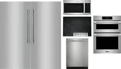 6 Piece Package Includes Refrigerator, Freezer, Cooktop, Wall Oven, Microwave And Dishwasher