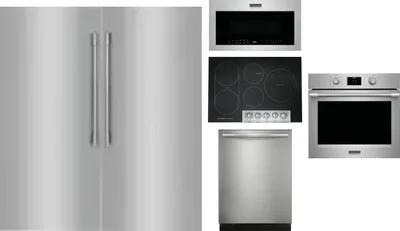 6 Piece Package Includes Refrigerator, Freezer, Cooktop, Wall Oven, Microwave And Dishwasher