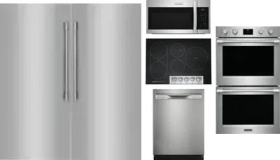 6 Piece Package Includes Refrigerator, Freezer, Cooktop, Wall Oven, Microwave And Dishwasher