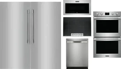 6 Piece Package Includes Refrigerator, Freezer, Cooktop, Wall Oven, Microwave And Dishwasher