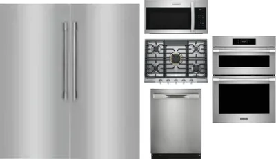 6 Piece Package Includes Refrigerator, Freezer, Cooktop, Wall Oven, Microwave And Dishwasher