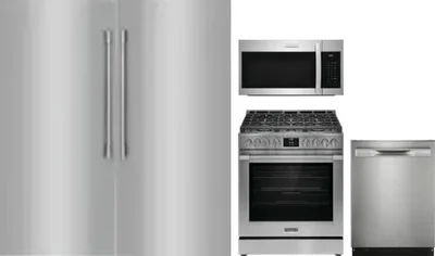 5 Piece Package Includes Refrigerator, Freezer, Range, Microwave And Dishwasher