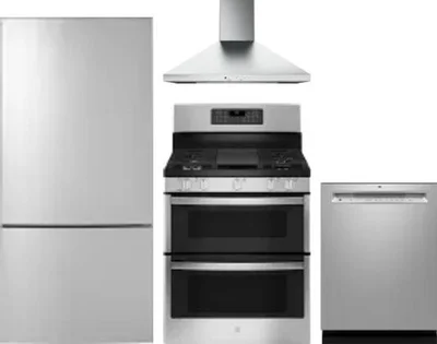 4 Piece Package Includes Refrigerator, Range, Hood And Dishwasher