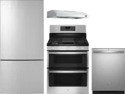 4 Piece Package Includes Refrigerator, Range, Hood And Dishwasher