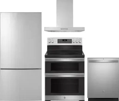 4 Piece Package Includes Refrigerator, Range, Hood And Dishwasher