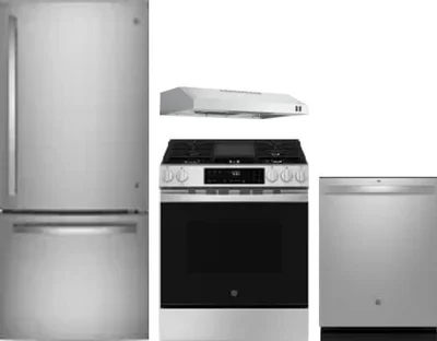 4 Piece Package Includes Refrigerator, Range, Hood And Dishwasher